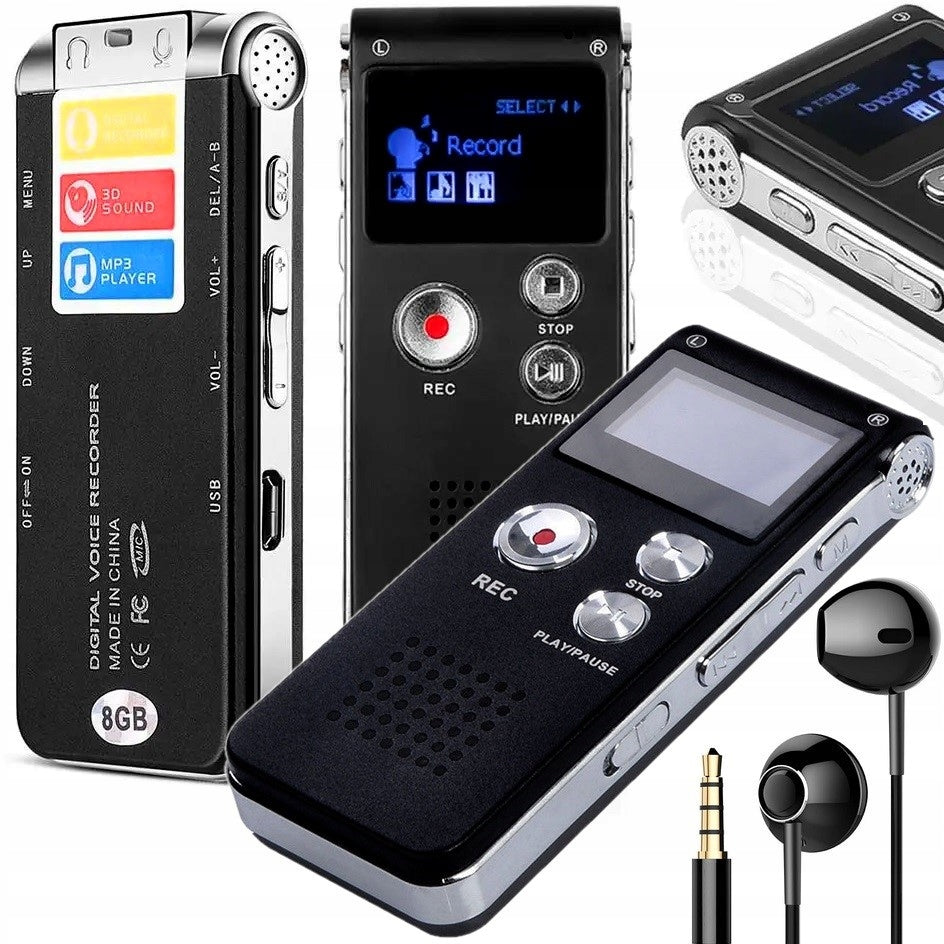 DIGITAL VOICE RECORDER PROFESSIONAL EAVESDROPPING 8GB USB SPY RECORDER