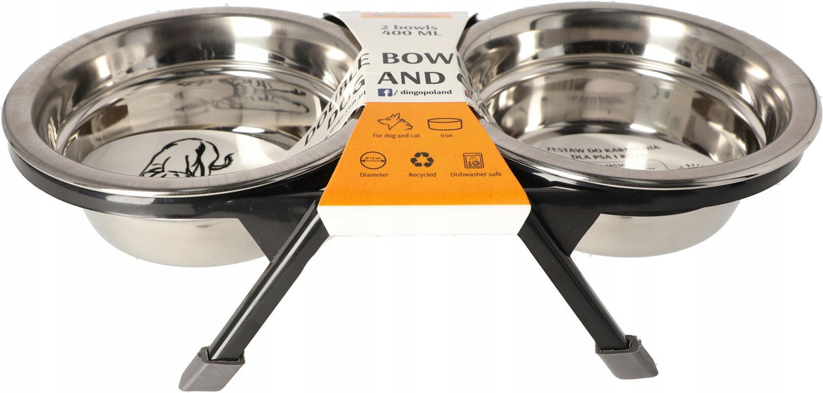 DINGO Dog / Cat Rack Bowl Set 2x 240ml