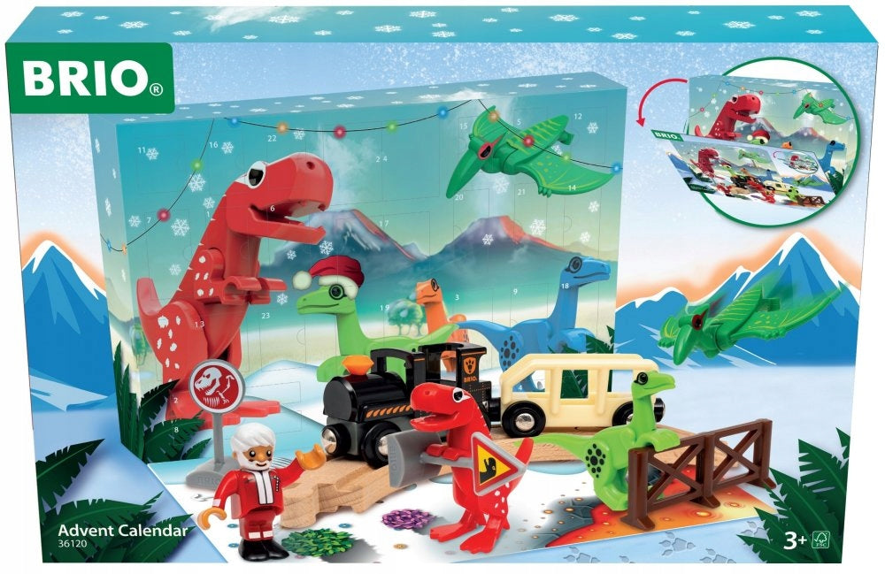 DINO Advent Calendar with Dinosaurs Queue Brio