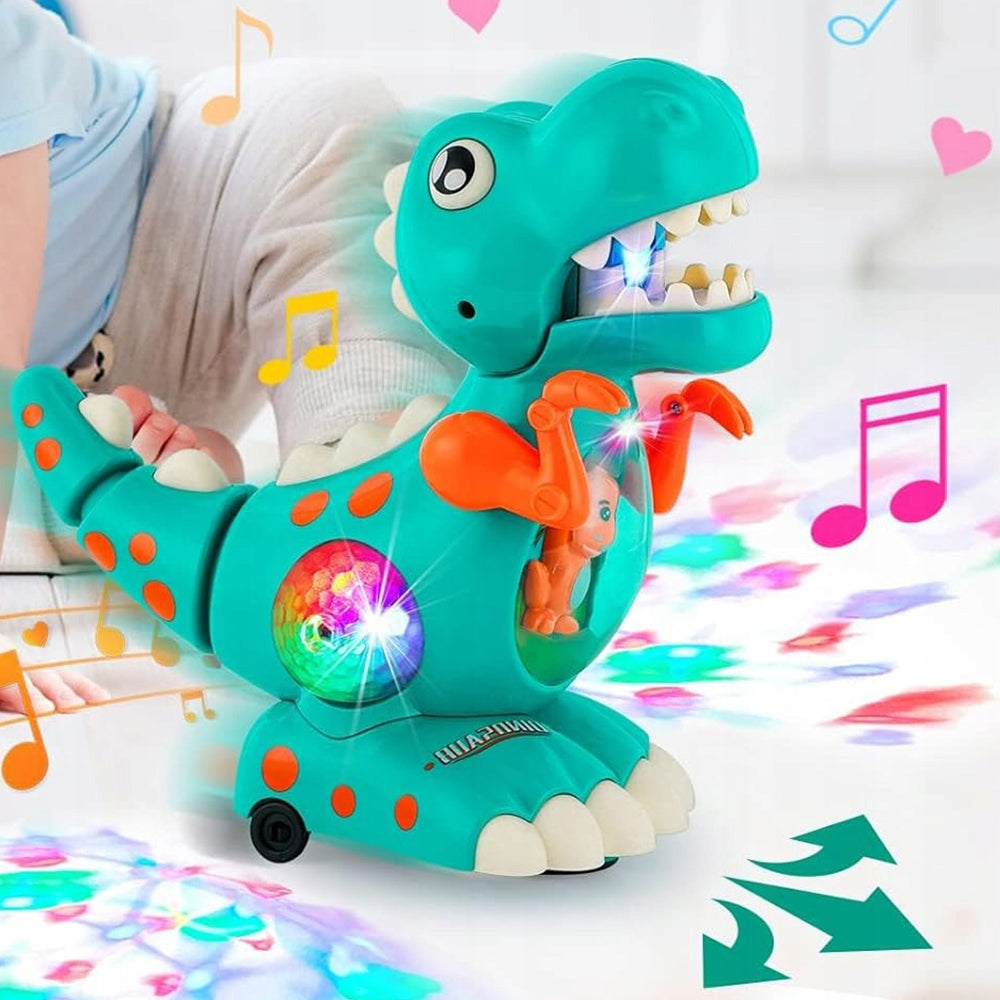 DINOSAUR AUTOMATIC TOY WITH FLASHING LIGHT AND SOUND Brand no brand