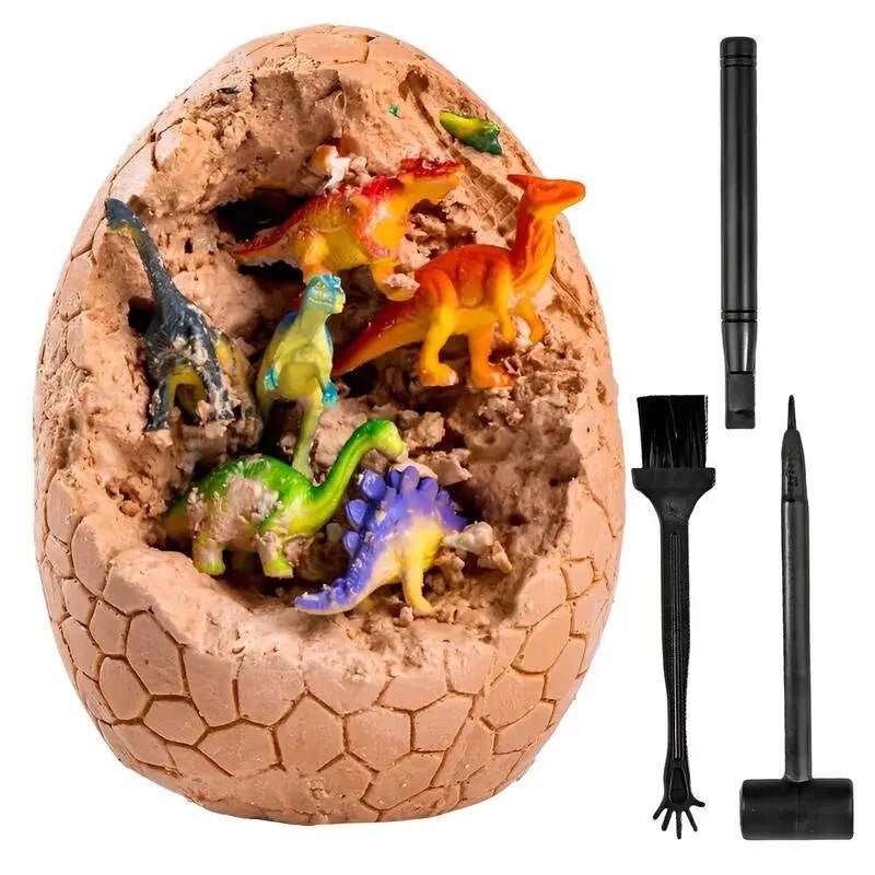DINOSAUR EGG JUMBO FOSSIL + 12 DINOSAUR FIGURES IN EGG SET XXL Brand NORIMPEX