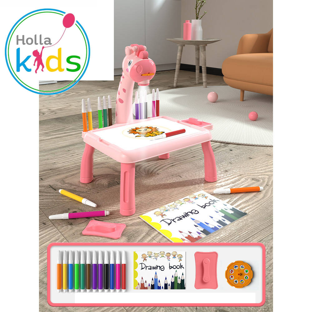 DINOSAUR LEARNING TABLE PROJECTOR BOARD 24 designs 12 pens Color pink