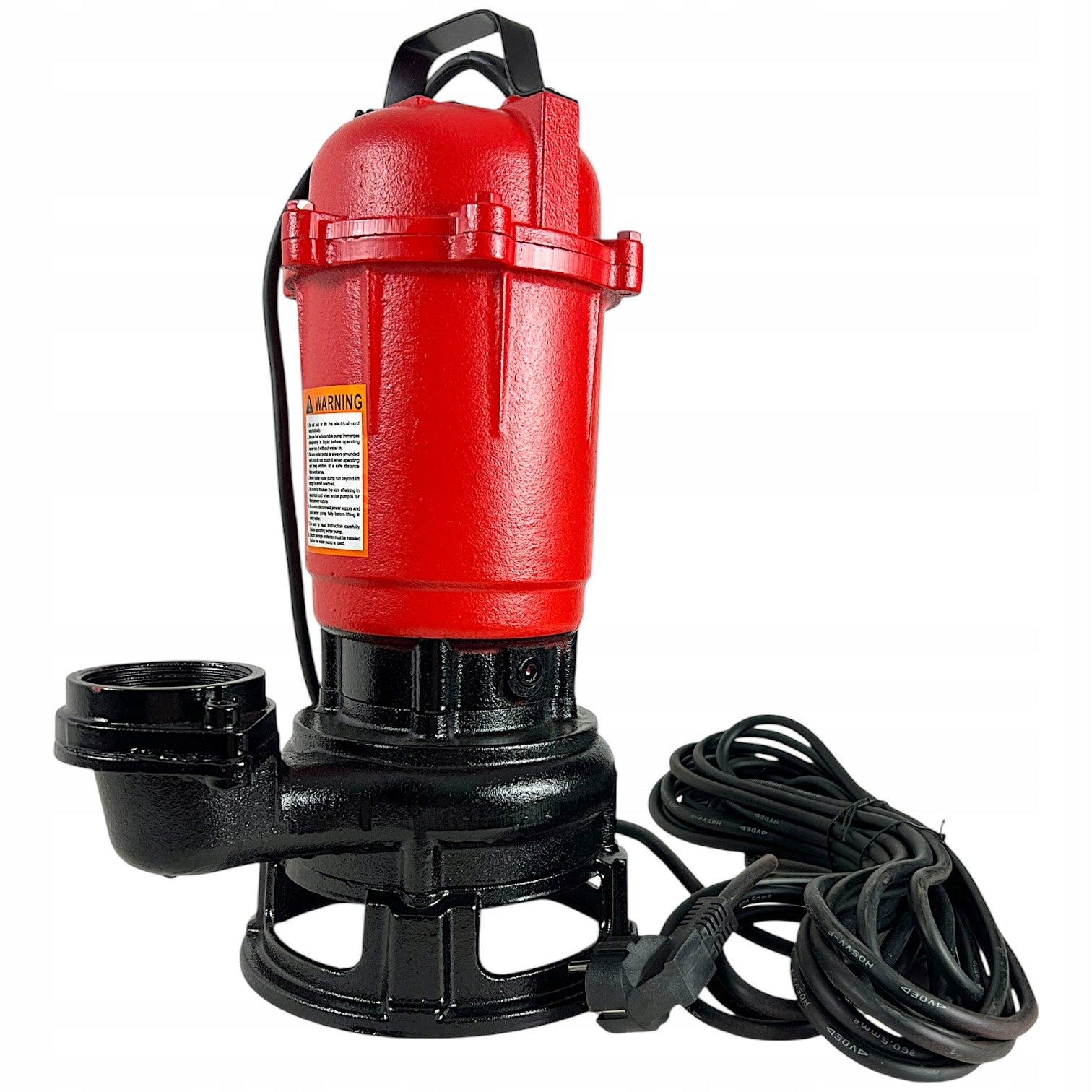 DIRTY WATER PUMP CLEAN SEPTIC TANK WITH CAST IRON SHREDDER 3300W HOSE 30M Packaging status original