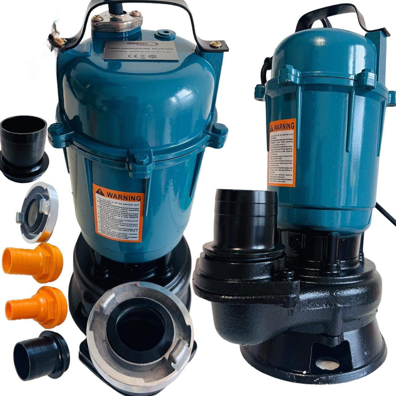 DIRTY WATER PUMP CLEAN SEPTIC TANK WITH SHREDDER 3200 STRONG + 3 NOZZLES Packaging status original