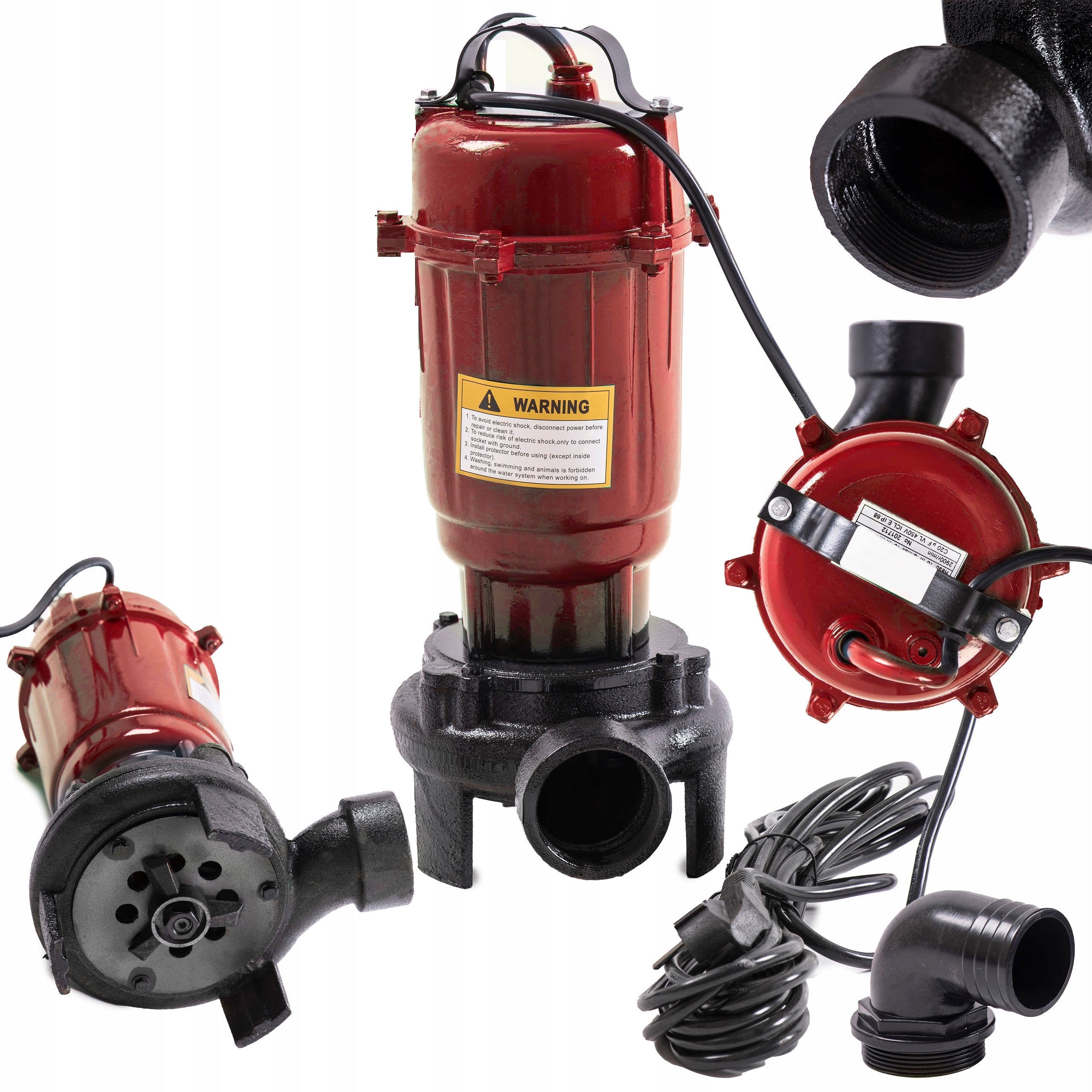 DIRTY WATER PUMP SEPTIC TANK WITH SHREDDER WITH CUTTING KNIFE 3850W