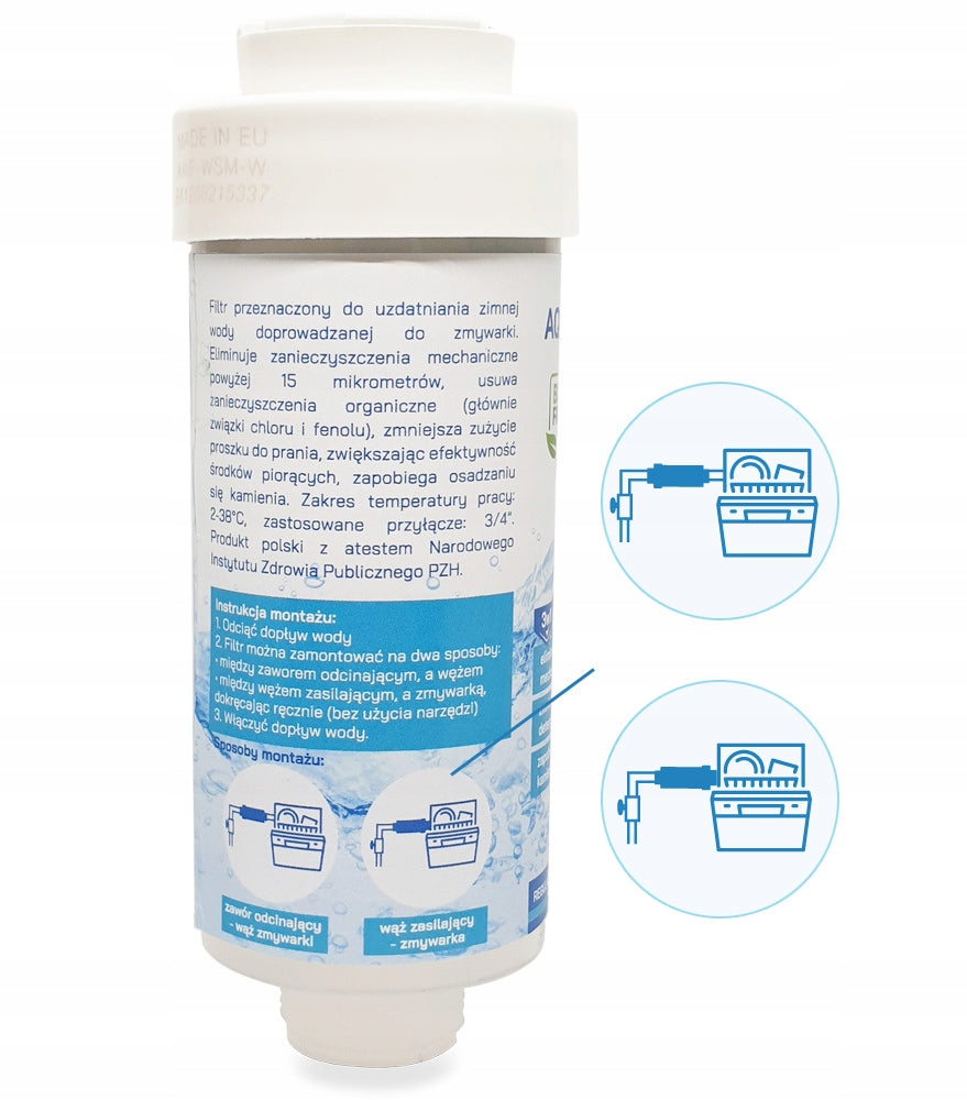 DISHWASHER WATER FILTER AQUA shock 3in1 Manufacturer code Filtr wody do zmywarki AQUA shock