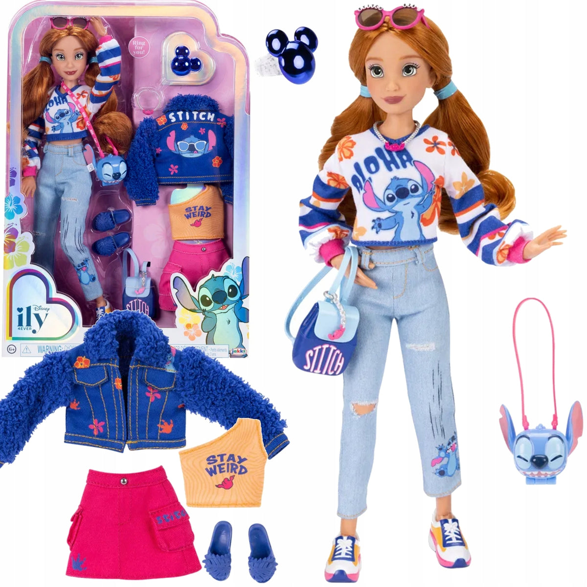 DISNEY ILY 4EVER FASHIONABLE DOLL 30 CM WITH STITCH MOTIF AND ACCESSORIES