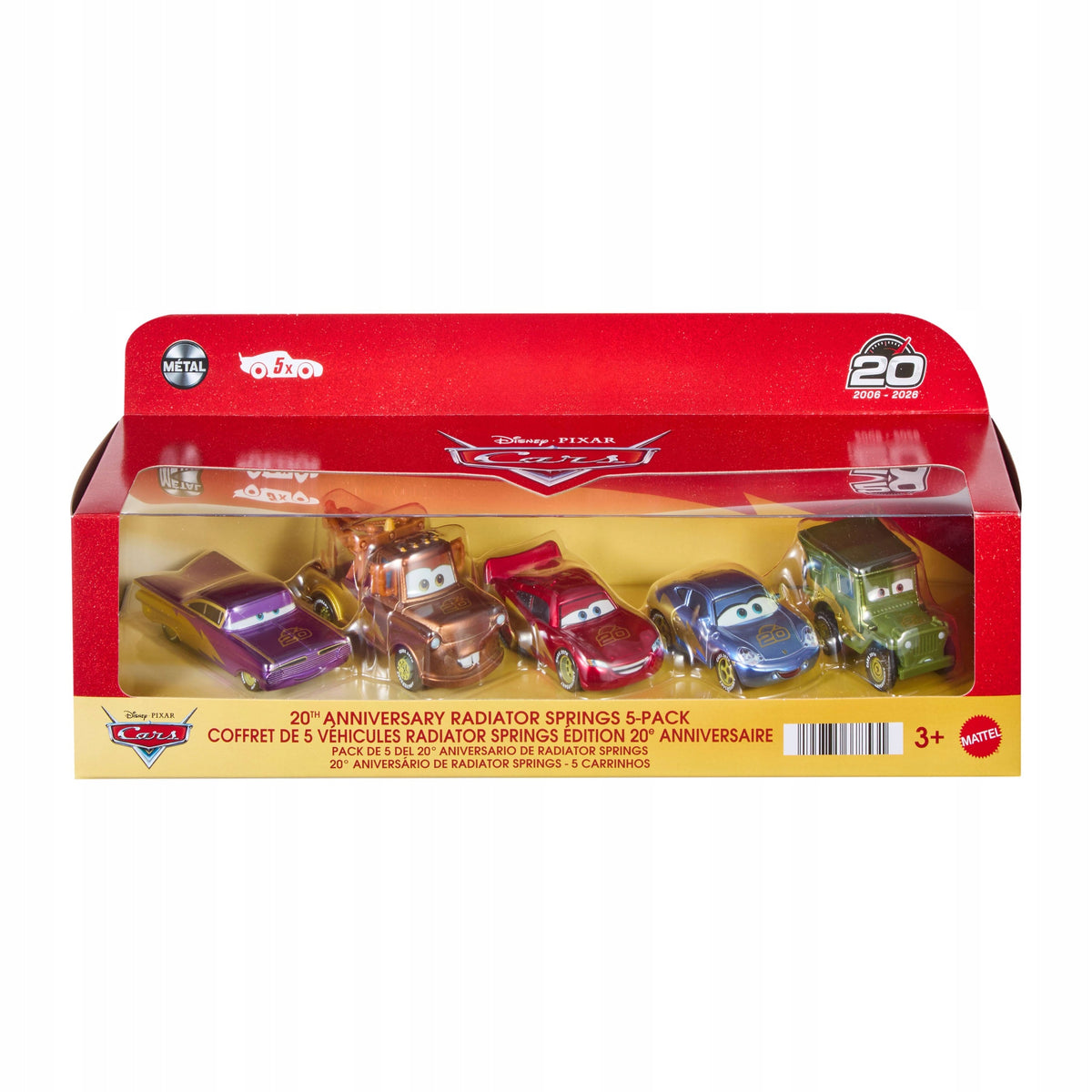 DISNEY PIXAR CARS 20th Anniversary Mountain Cooler Set of 5 Cars
