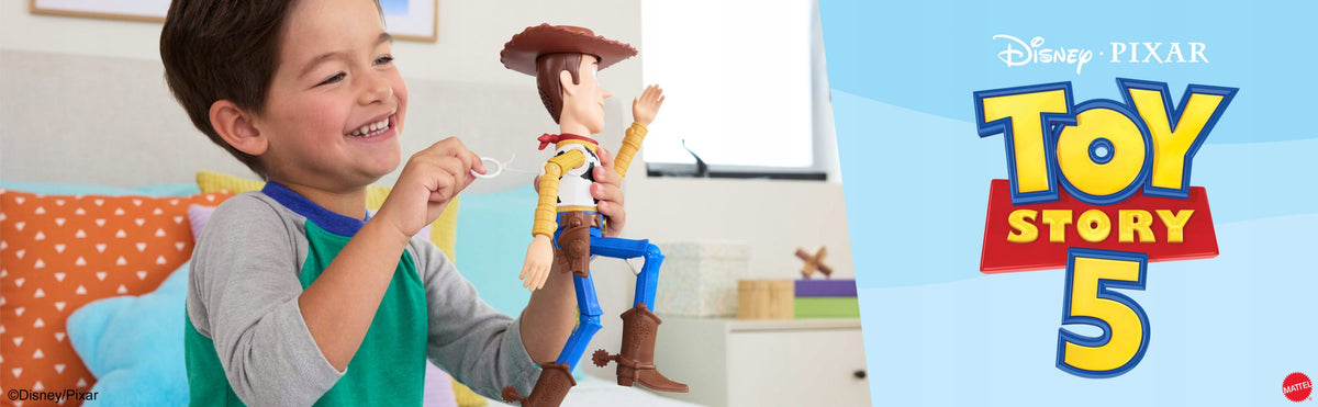 DISNEY PIXAR TOY STORY Interactive Figurine 30cm Running Skinny Woody Packaging status original