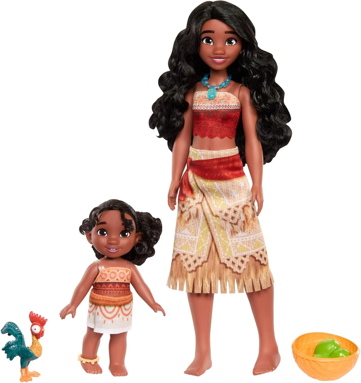 DISNEY Vaiana Fashion Vaiana Doll and Her Little Sister, Two Pack JBT66 Brand Mattel