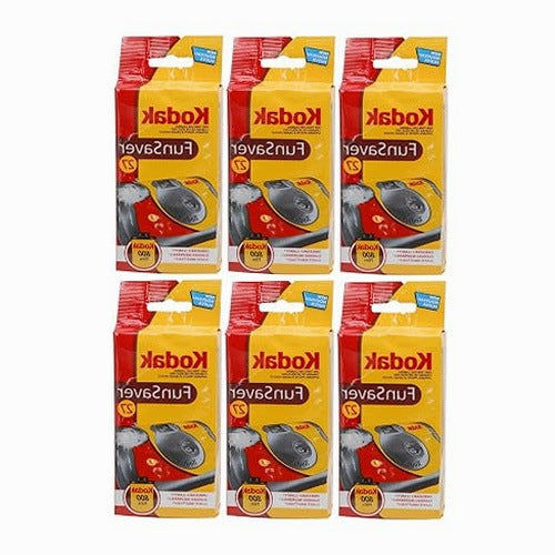 DISPOSABLE CAMERA KODAK FUNSAVER 800 ISO FLASH SET OF 6 PCS FOR HOME
