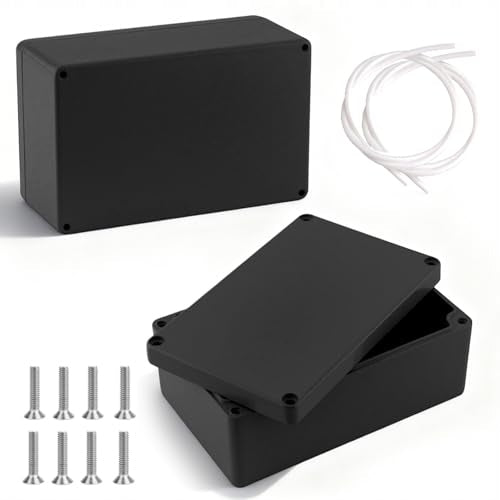 DISTRIBUTION BOX WATERPROOF IP65 BLACK PLASTIC ABS SET OF 2 Manufacturer no brand