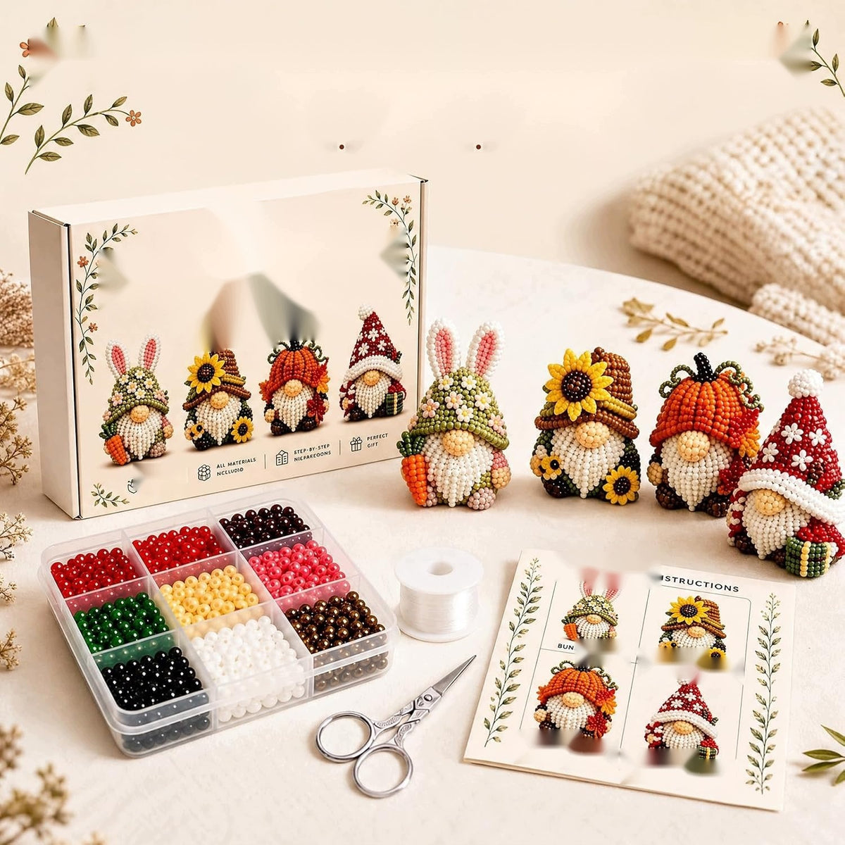 DIY 3D BEADS GNOME FIGURINES DIY CREATIVE INSTRUCTION Manufacturer code 5908140953925