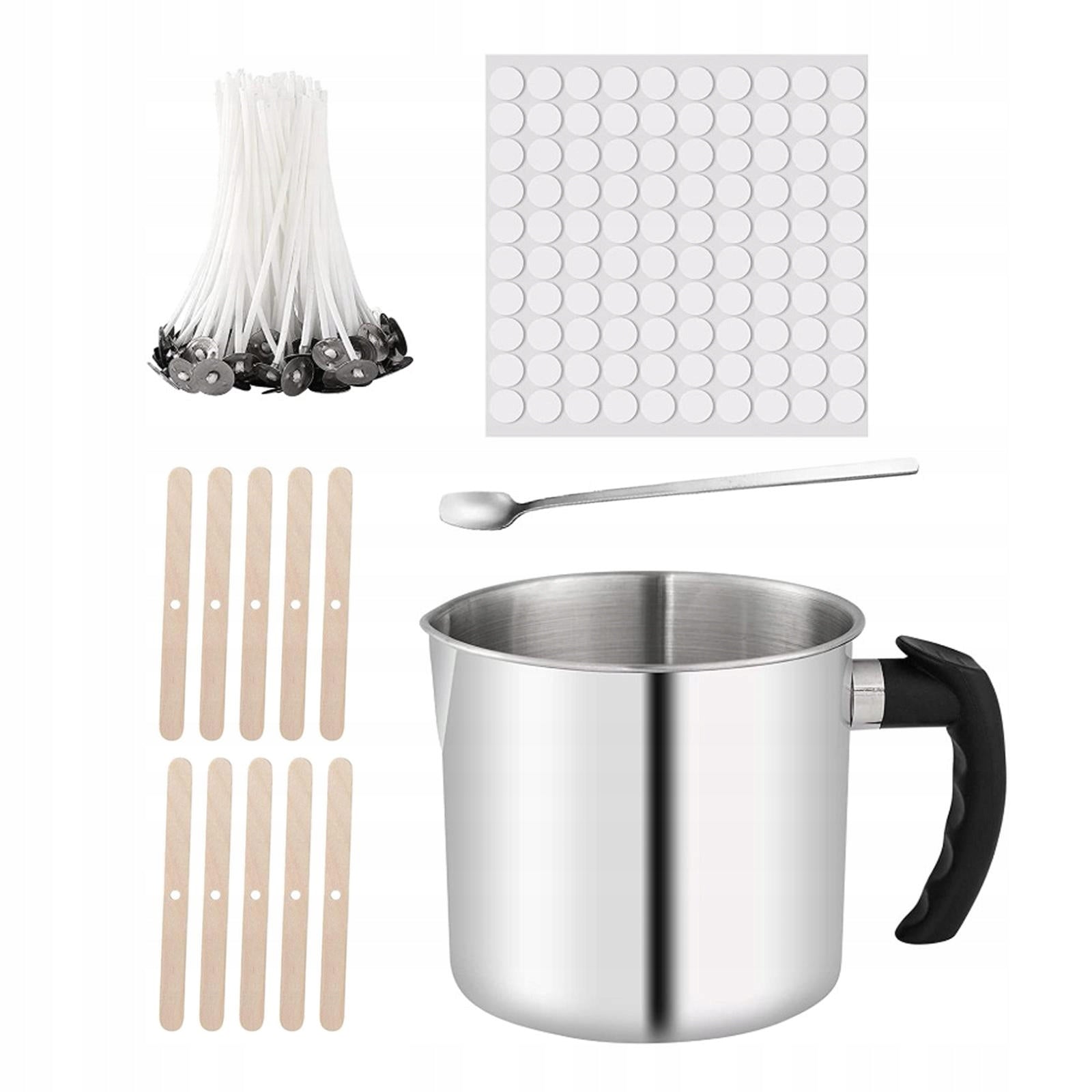 DIY Candle Making Kit with 1PCS Melting Pouring Pot, 100PCS Candle Wicks