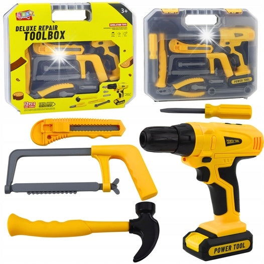 DIY Drill/Driver Kit Tools Light Sounds Suitcase