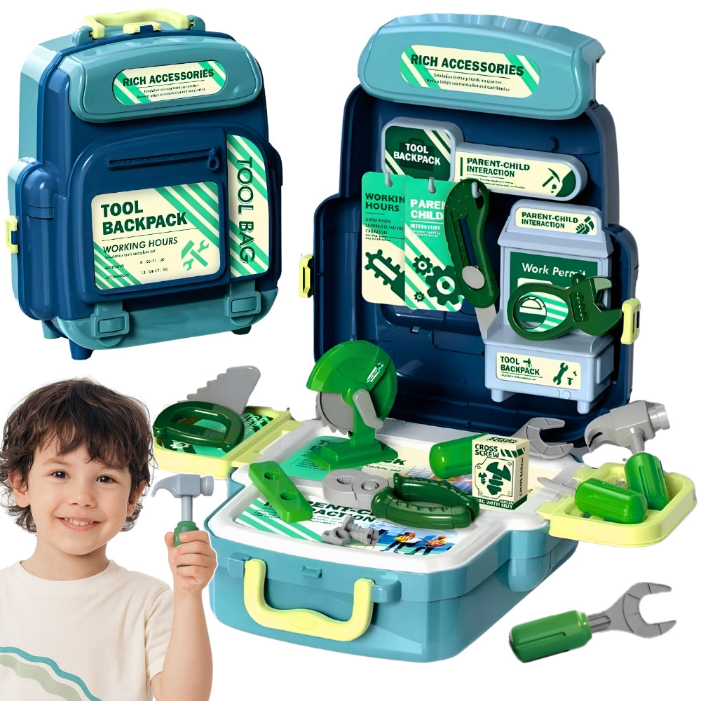 DIY KIT FUN WORKSHOP BOX TOOLS KEYS mechanic Manufacturer code Dla małego majsterkowicza do majsterkowania