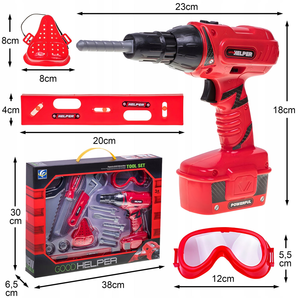 DIY KIT for children TOOLS 14 ELEMENTS screwdriver Packaging status original
