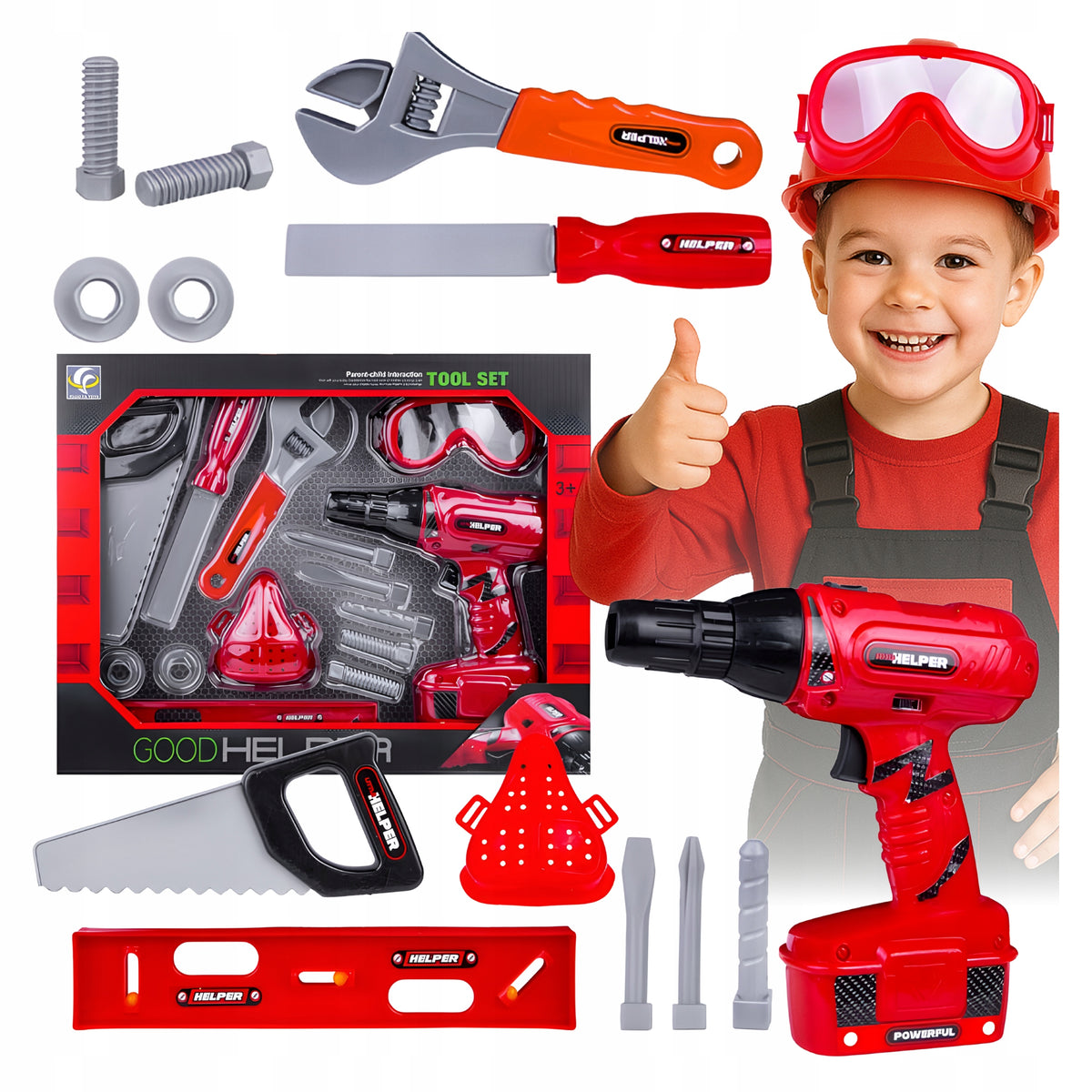 DIY KIT for children TOOLS 14 ELEMENTS screwdriver
