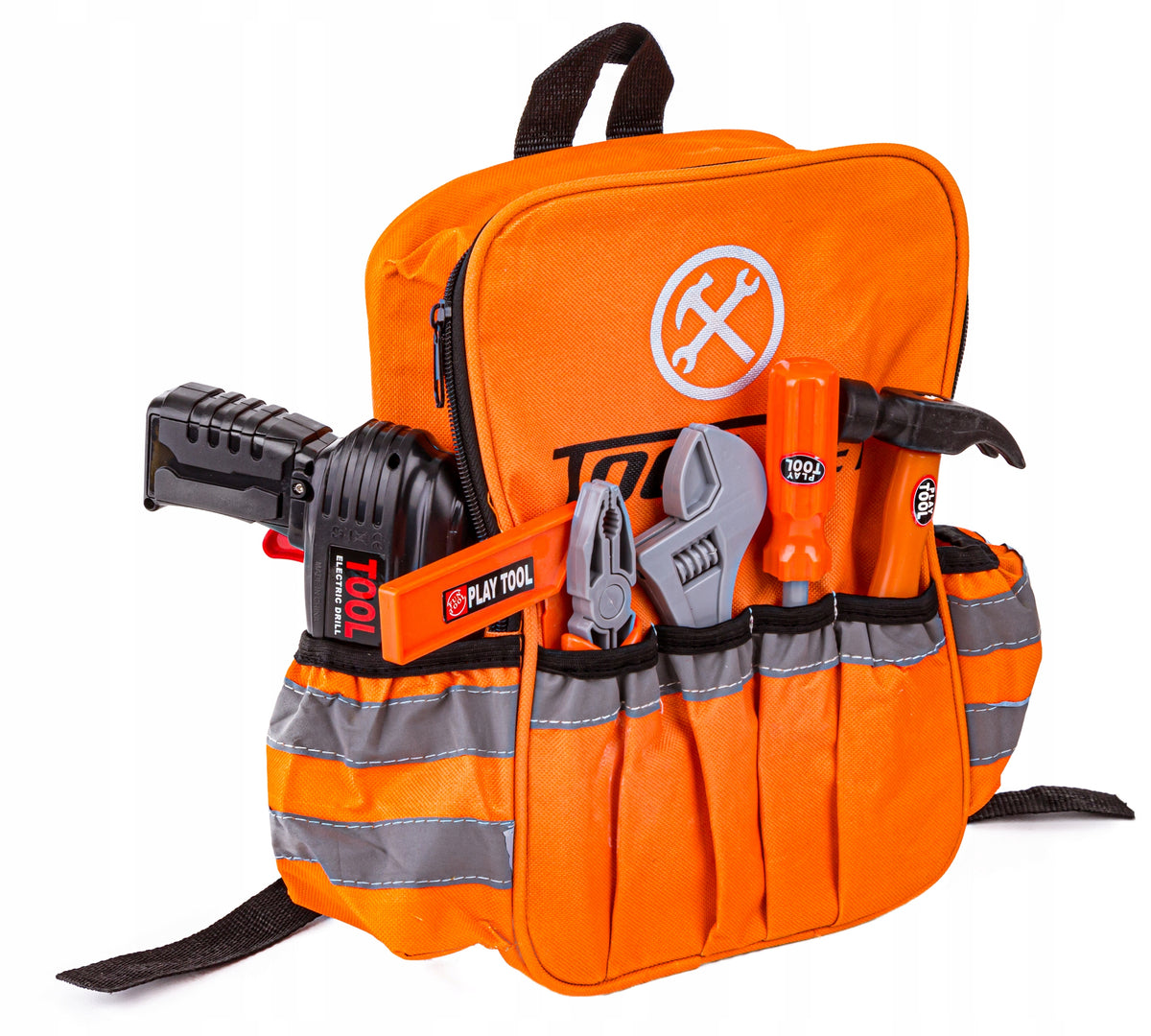 DIY Kit Tools Backpack Drill Screwdriver Tools Helmet Color orange