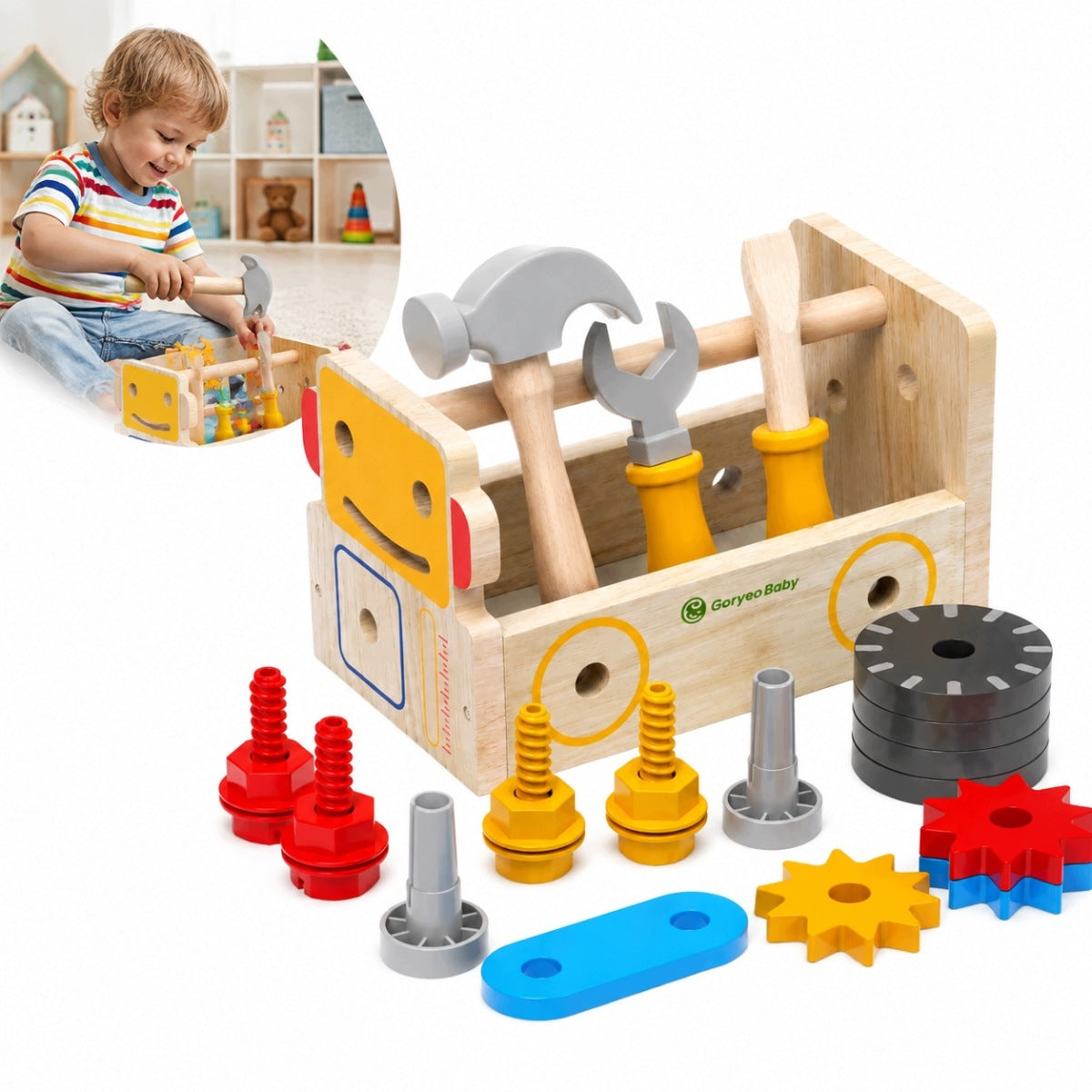 DIY SET FOR CHILDREN SUITCASE WITH TOOLS MONTESSORI GIFT