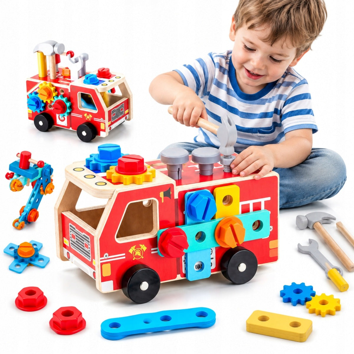 DIY SET FUN IN A WOODEN WORKSHOP