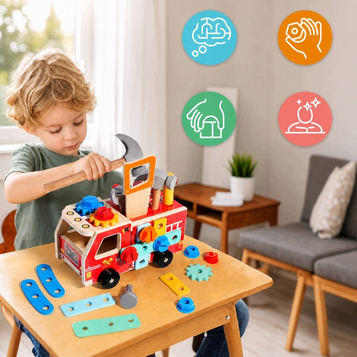 DIY SET FUN IN WORKSHOP WOODEN TOOLS Brand no brand