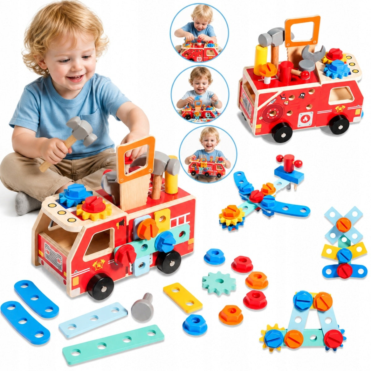 DIY SET FUN IN WORKSHOP WOODEN TOOLS