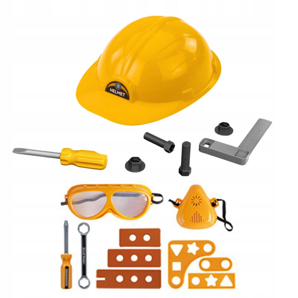 DIY SET HAMMER PNEUMATIC HELMET GLASSES MASK ACCESSORIES 21EL Brand LEAN Toys