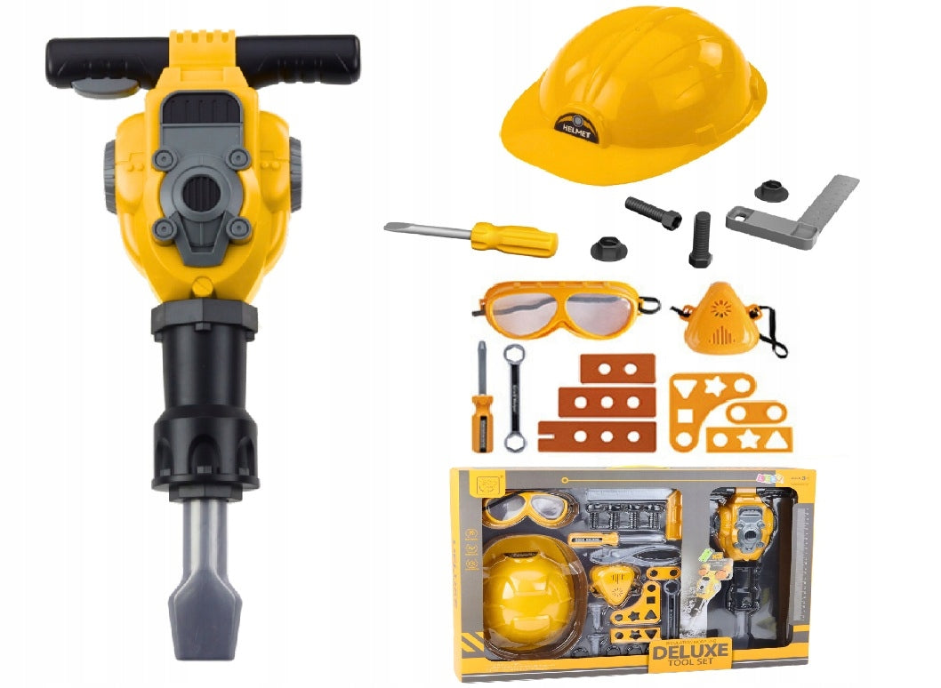 DIY SET HAMMER PNEUMATIC HELMET GLASSES MASK ACCESSORIES 21EL