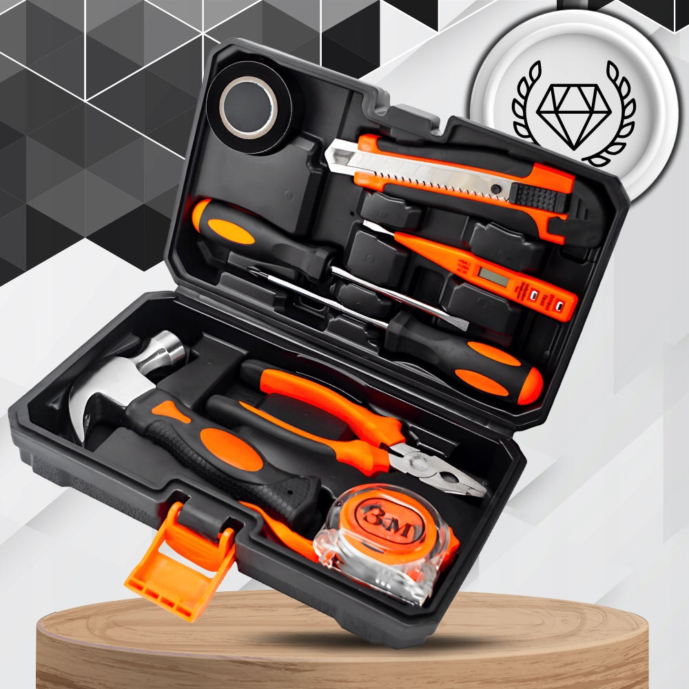DIY TOOL KIT ELECTRICIAN HAMMER SCREWDRIVER PLIERS KNIFE Manufacturer code HLXSET1