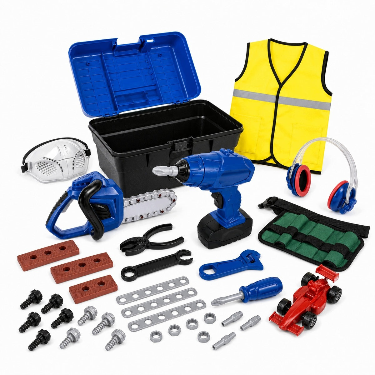DIY TOOL KIT FOR KIDS DRILL BATTERY OPERATED SAW 73EL