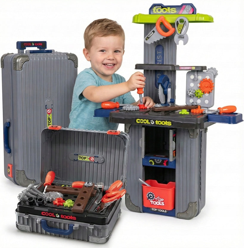 DIY TOY WORKSHOP TOOL SET SUITCASE STROLLER