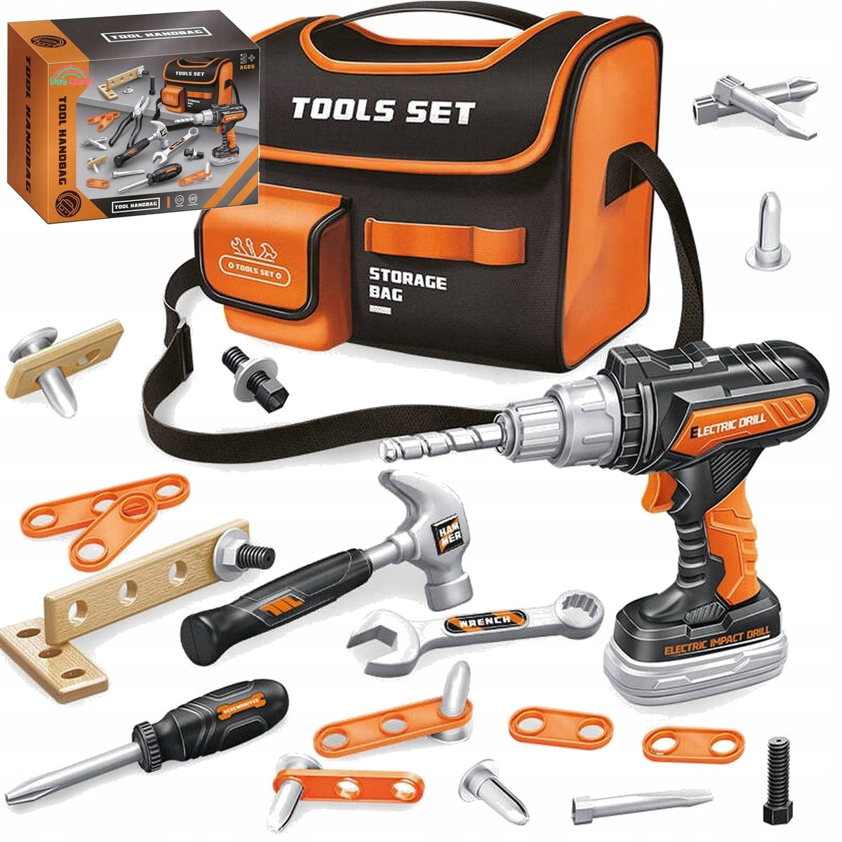 DIY Tool Kit Workshop for Kids with Bag Drill for Whip