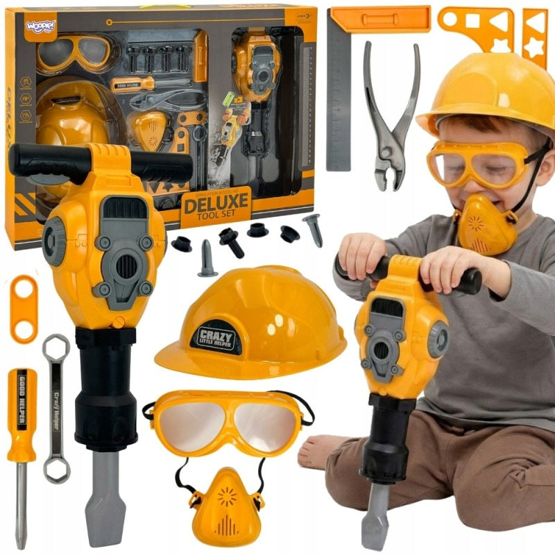 DIY Tool Set Goggles Helmet Pneumatic Hammer 21el WOOPIE