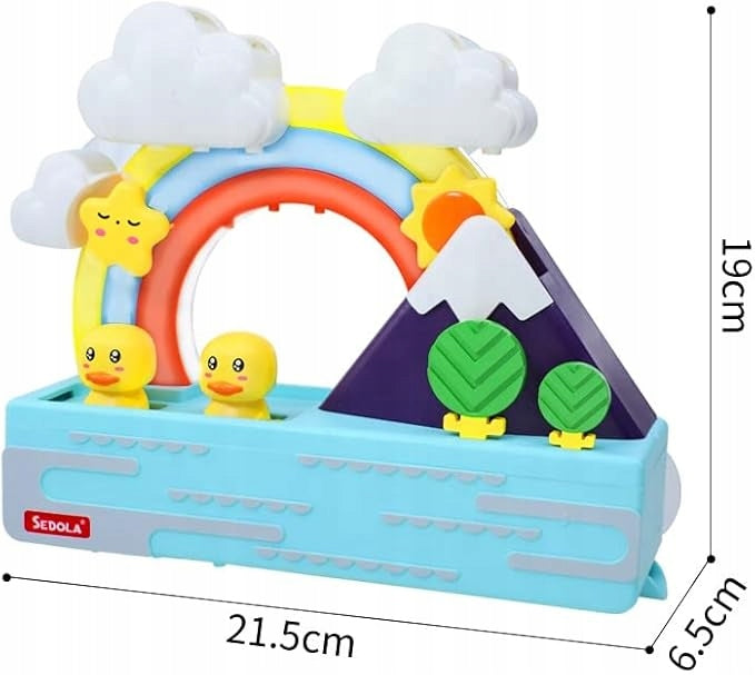 DIY Water Spray Bath Toy Set, Rainbow Duck Track Brand Luxma