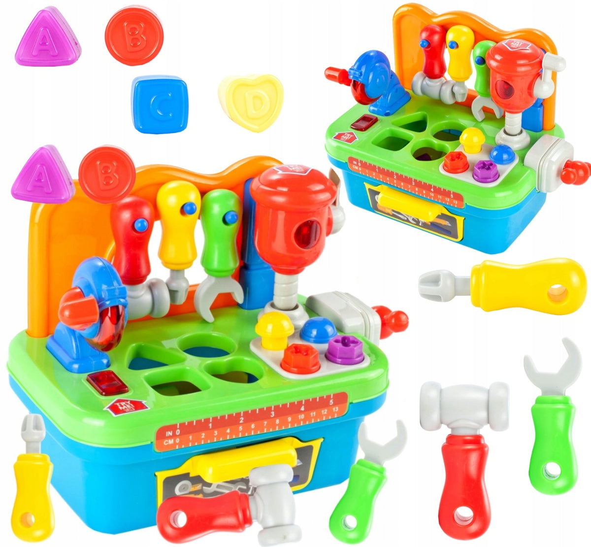 DIY Workshop FOR BABY Safe Drill Blocks Sorter Brand Tool