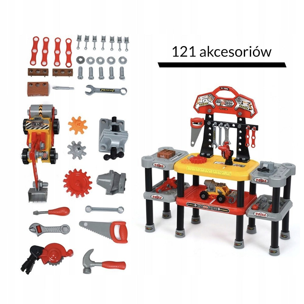 DIY workshop+ tools 121el. table top Product weight with unit packaging 1 kg