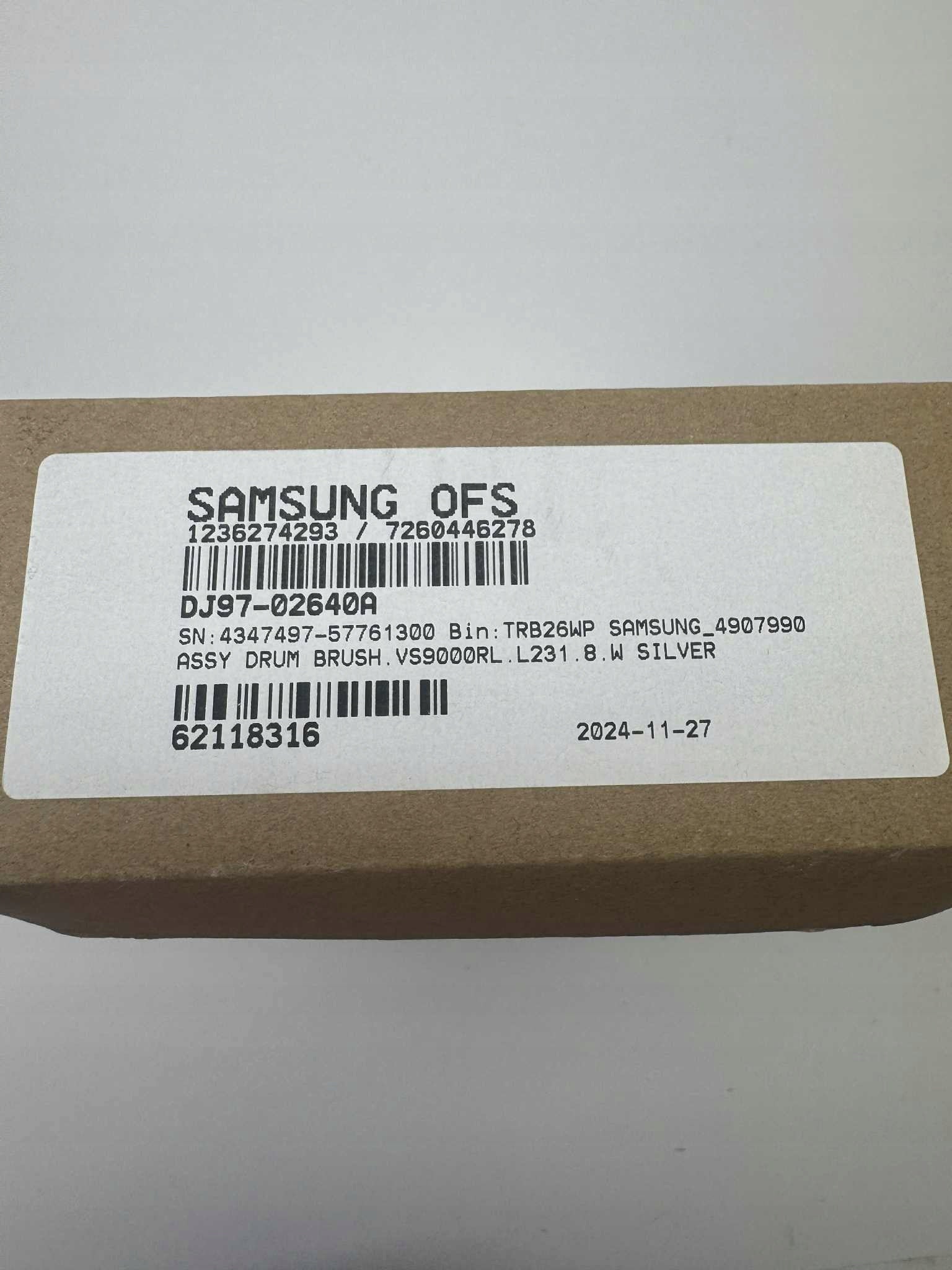 DJ97-02640A roller/drum brush for turbo brush vacuum cleaners Samsung Manufacturer code DJ97-02640A