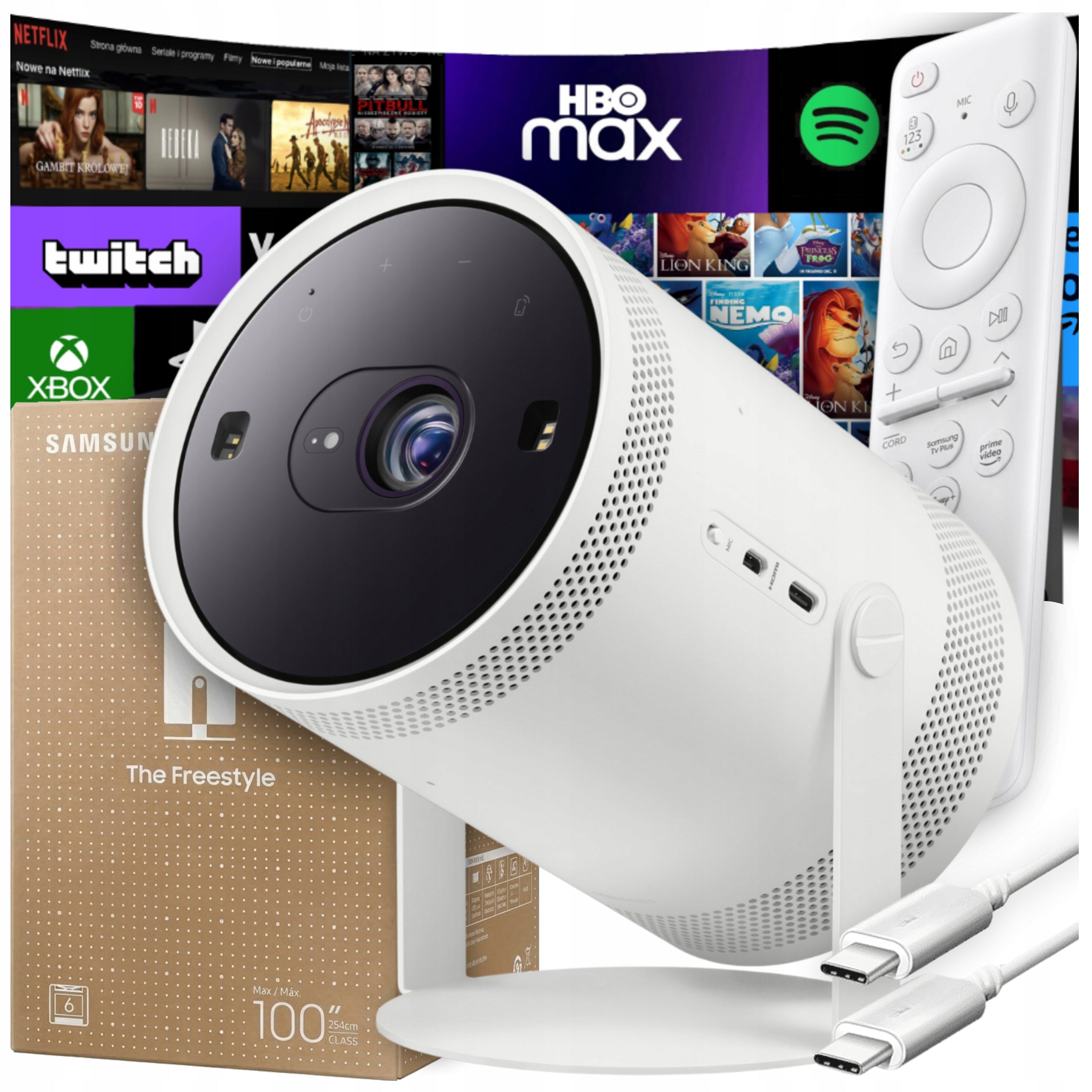 DLP SAMSUNG SMART TV 360° THE FREESTYLE PROJECTOR FOR 100 INCHES HDR10+ Gen2