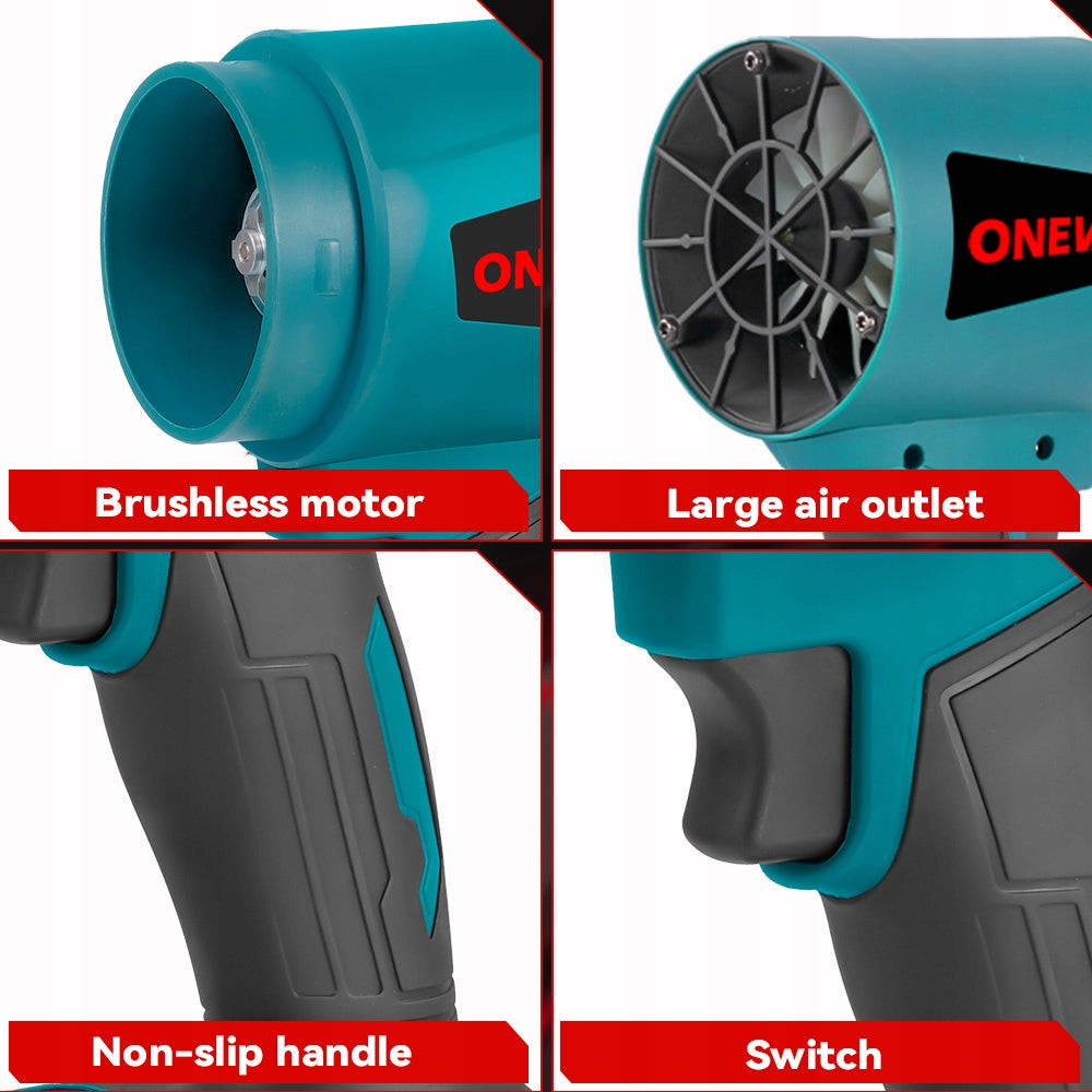 DMUCHAWA ELEKTRYCZNA Bezszczotkowa Turbo Jet Fan OGRODOWA MOCNA 1X AKU Air velocity 0 km/h