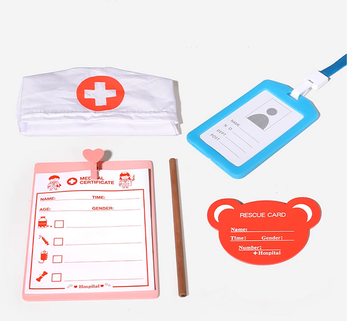 DOCTOR WOODEN MEDICAL SET FOR CHILDREN STETHOSCOPE SMALL DOCTOR Manufacturer code MAŁY LEKARZ DOKTOR ZESTAW DREWNIANY
