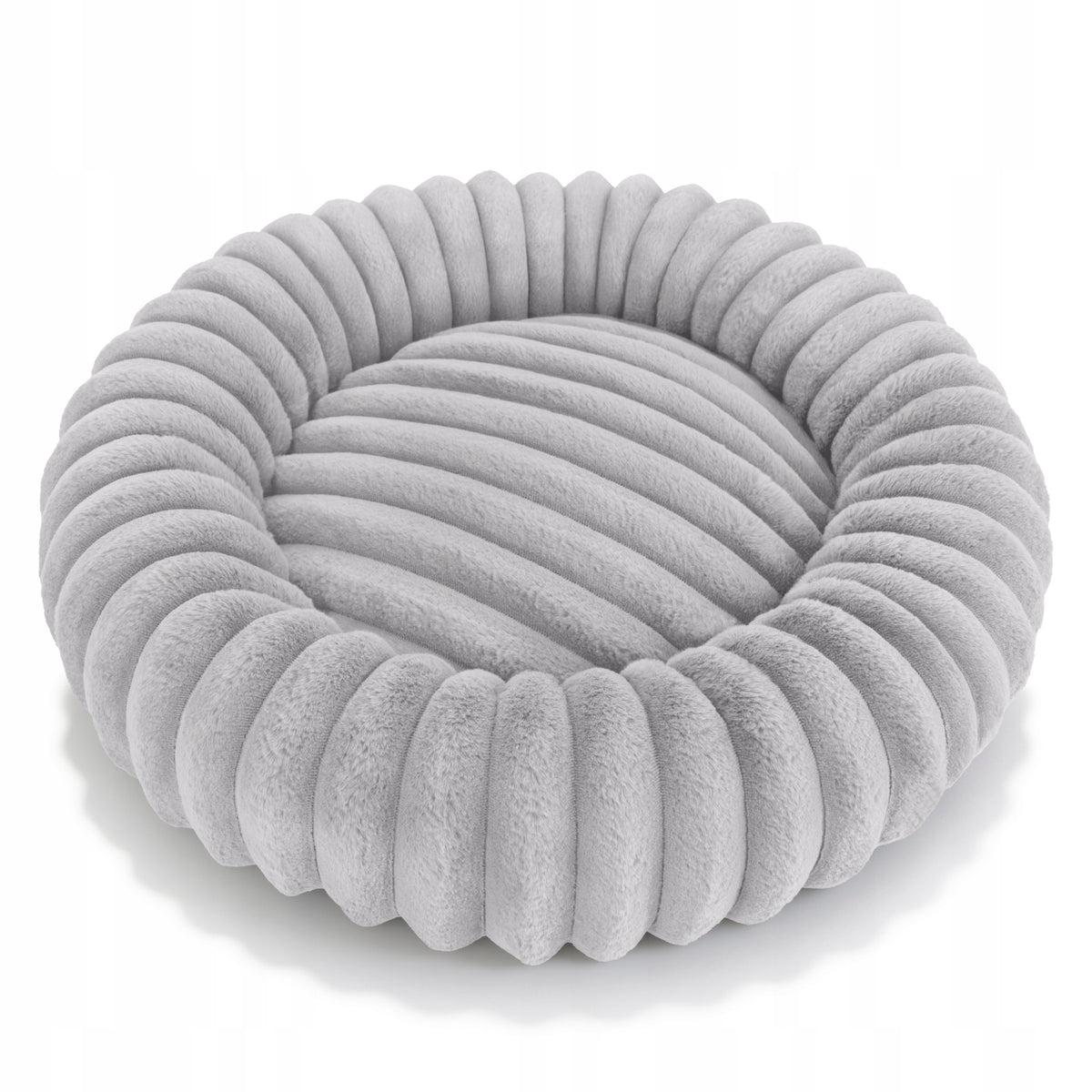 DOG AND CAT BED ROUND 60 CM SOFT ENVELOPING FUR RABBIT FUR Manufacturer code Legowisko ROYAL LOUNGE 60 CM Szary - 39242