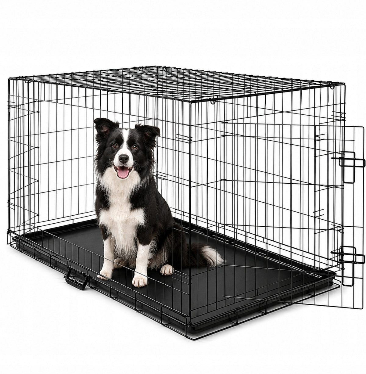 DOG AND CAT CAGE 91X57X64CM METAL FOLDING PLAYPEN TRANSPORTER KENNEL Manufacturer code 620100