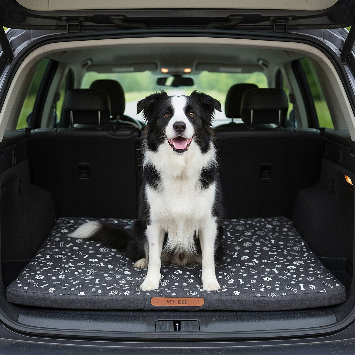 DOG BED WATERPROOF 100x70x5 cm LARGE MATTRESS XL WITH ZIPPER Manufacturer code MATERAC 100x70x5 łapki kostki
