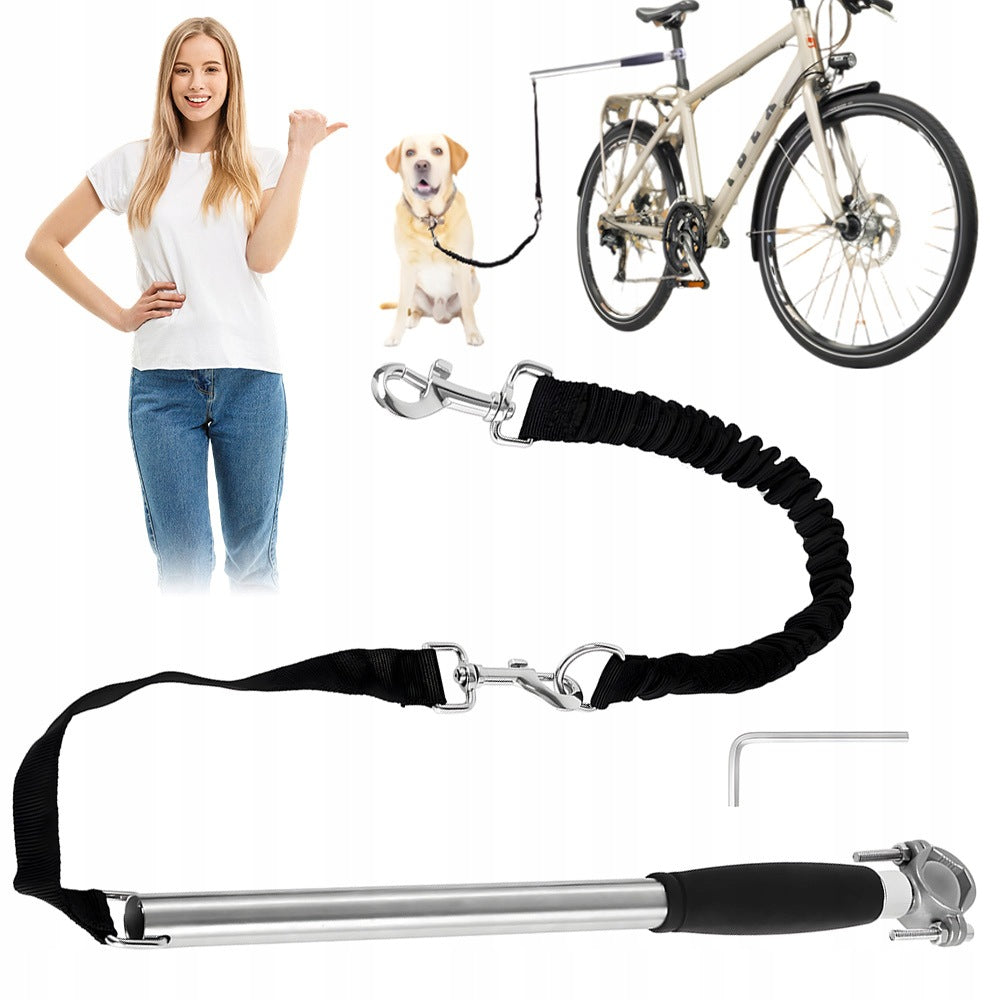 DOG BICYCLE LEASH NON-SLIP STEEL STRONG GUIDE 42X30CM