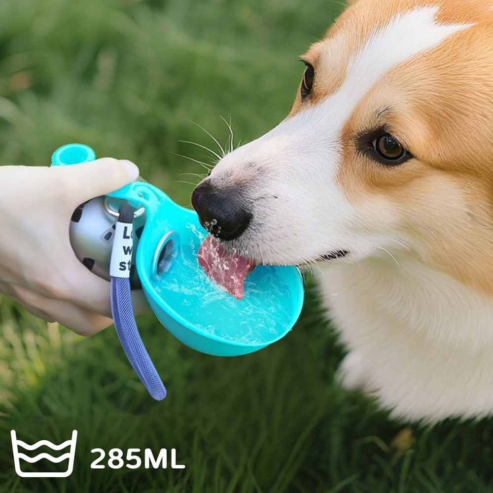 DOG BOTTLE TOURIST DRINKER BOWL WATER PORTABLE WALK WATER BOTTLE 285ML Packaging status original