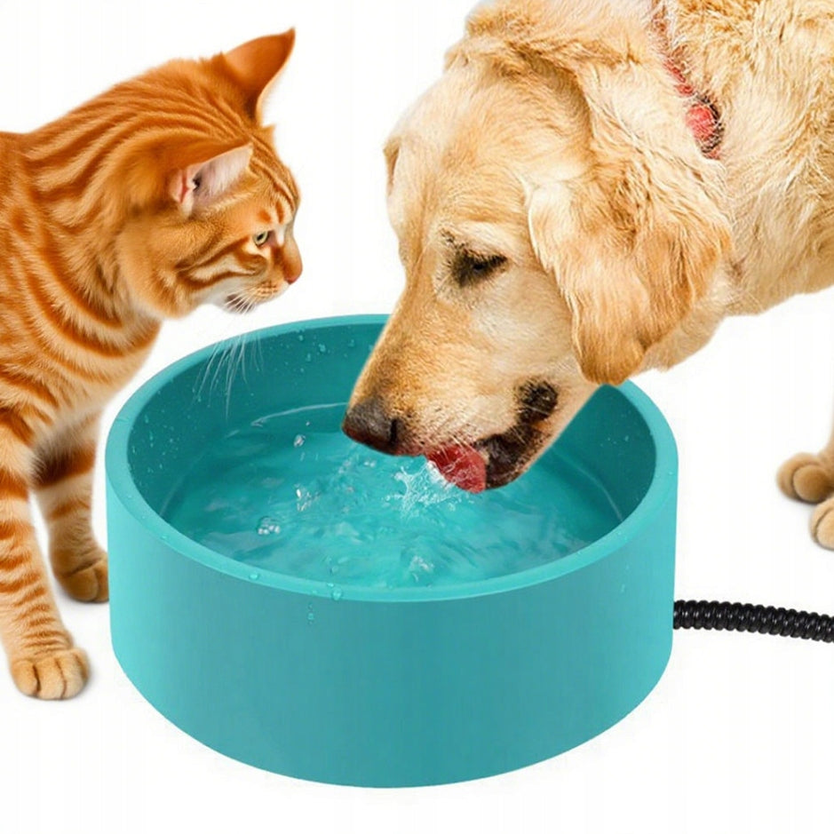 DOG BOWL HEATED Thermostat Water Bowl for Dogs, Cats and Chickens