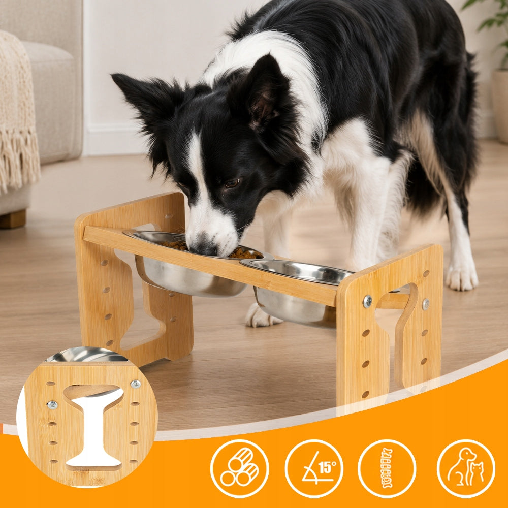 DOG BOWL ON STAND WITH 15° ANGLE HEALTHY DIGESTION Packaging status original