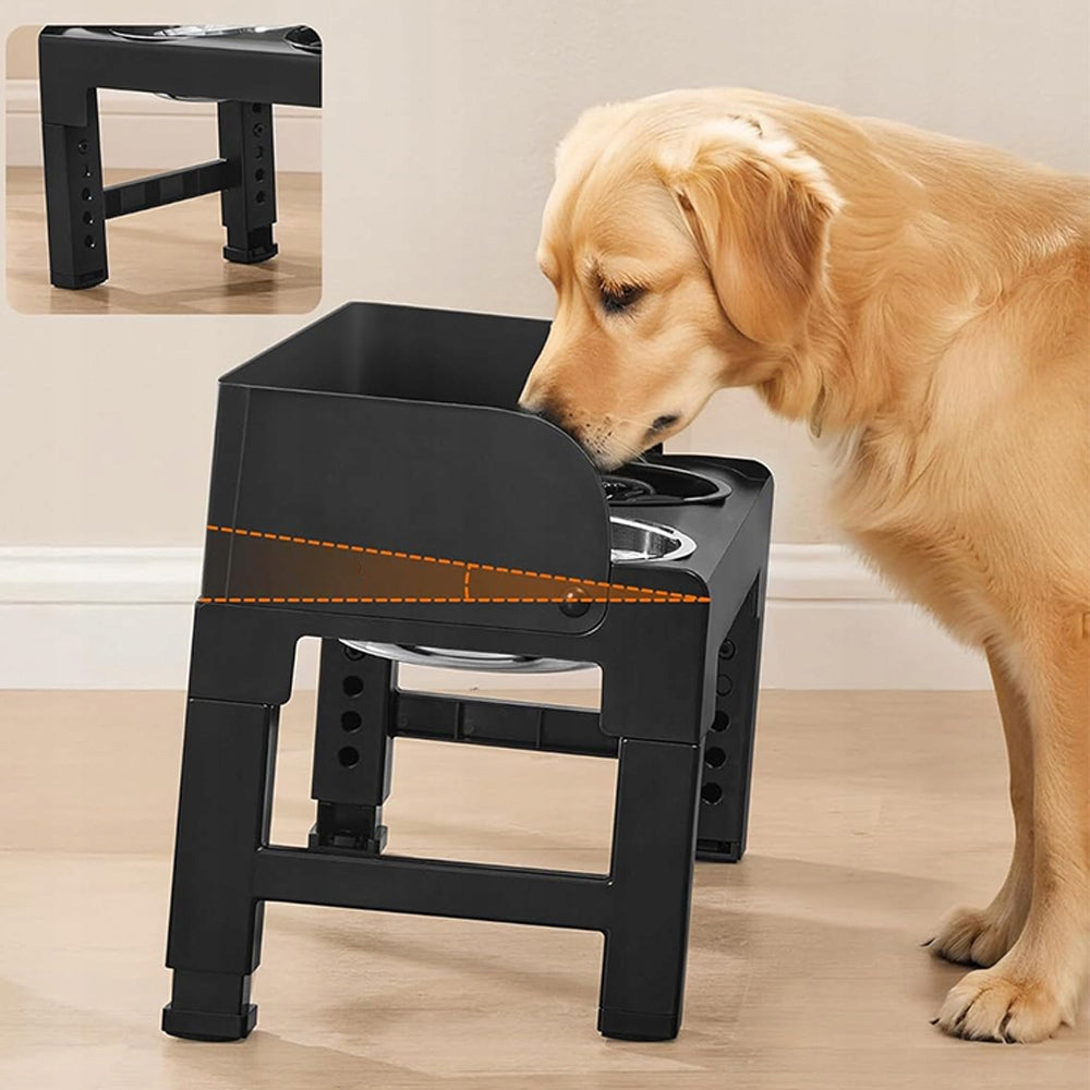 DOG BOWL WITH ADJUSTABLE STAND WITH BOWLS FOR LARGE AND SMALL Manufacturer code 6PT038986456