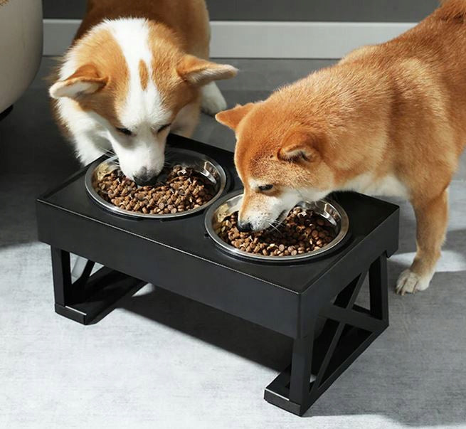 DOG BOWLS ON STAND DOUBLE BOWL ADJUSTABLE LARGE DOG 44cm 2X1L Manufacturer code EB939